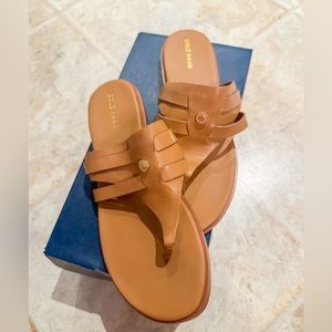 NEW IN BOX Cole Haan Farrow Pecan Slide Thong Sandals